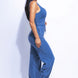 Washed Jumpsuit With Adjustable Ankle