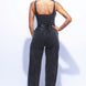 Washed Jumpsuit With Adjustable Ankle