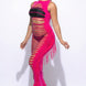 Fringe Cut Out Maxi Dress