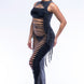Fringe Cut Out Maxi Dress