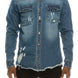 Men's Ripped Denim Overshirt