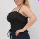 Plus Size Tiered Shirred Body Crop Top