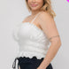 Plus Size Tiered Shirred Body Crop Top
