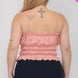 Plus Size Tiered Shirred Body Crop Top