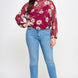 Mesh Floral Ls Top W/cami