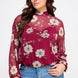 Mesh Floral Ls Top W/cami
