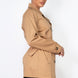 Double-breasted Notch Belted Coat
