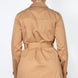 Double-breasted Notch Belted Coat