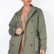 Double-breasted Notch Belted Coat