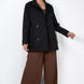 Double-breasted Notch Belted Coat