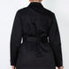 Double-breasted Notch Belted Coat