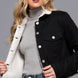 Button Closure Sherpa-lined Twill Jacket