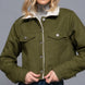 Button Closure Sherpa-lined Twill Jacket