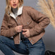 Button Closure Sherpa-lined Twill Jacket