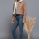 Button Closure Sherpa-lined Twill Jacket