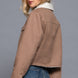 Button Closure Sherpa-lined Twill Jacket