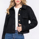 Long Slv Teddy Fleece Short Jacket