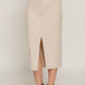 Front Open Slit Corduroy Midi Skirt