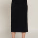 Front Open Slit Corduroy Midi Skirt