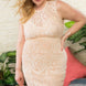Plus Size Crochet Lace Sleeveless Dress With Round Hem