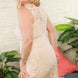 Plus Size Crochet Lace Sleeveless Dress With Round Hem