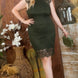 Lace Crochet Mini Raglan Dress With Zipper Back