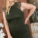 Lace Crochet Mini Raglan Dress With Zipper Back