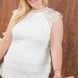 Lace Crochet Mini Raglan Dress With Zipper Back