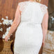 Lace Crochet Mini Raglan Dress With Zipper Back