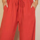 Drawstring Waist Wide Leg Minimalist Pants