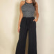 Drawstring Waist Wide Leg Minimalist Pants