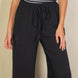 Drawstring Waist Wide Leg Minimalist Pants