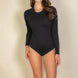 Solid Long Sleeve Round Neck Bodysuit
