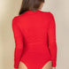Solid Long Sleeve Round Neck Bodysuit