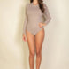 Solid Long Sleeve Round Neck Bodysuit