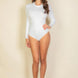 Solid Long Sleeve Round Neck Bodysuit