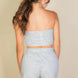 Simple Solid Color Tube Top And Shorts Two Piece Set