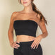 Simple Solid Color Tube Top And Shorts Two Piece Set