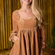 Velvet Long Sleeve Square Neck Flowy Romper