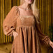 Velvet Long Sleeve Square Neck Flowy Romper