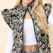 Floral Velvet Embroidered Denim Puffer Vest