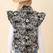 Floral Velvet Embroidered Denim Puffer Vest