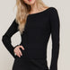 Long Sleeve Boat Neck Sweater