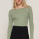 Long Sleeve Boat Neck Sweater