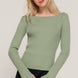 Long Sleeve Boat Neck Sweater