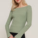 Long Sleeve Boat Neck Sweater