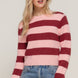 Long Sleeve Crew Neck Stripe Sweater