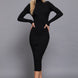 Long Sleeve High Neck Sweater Long Dress