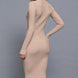 Long Sleeve High Neck Sweater Long Dress
