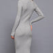 Long Sleeve High Neck Sweater Long Dress